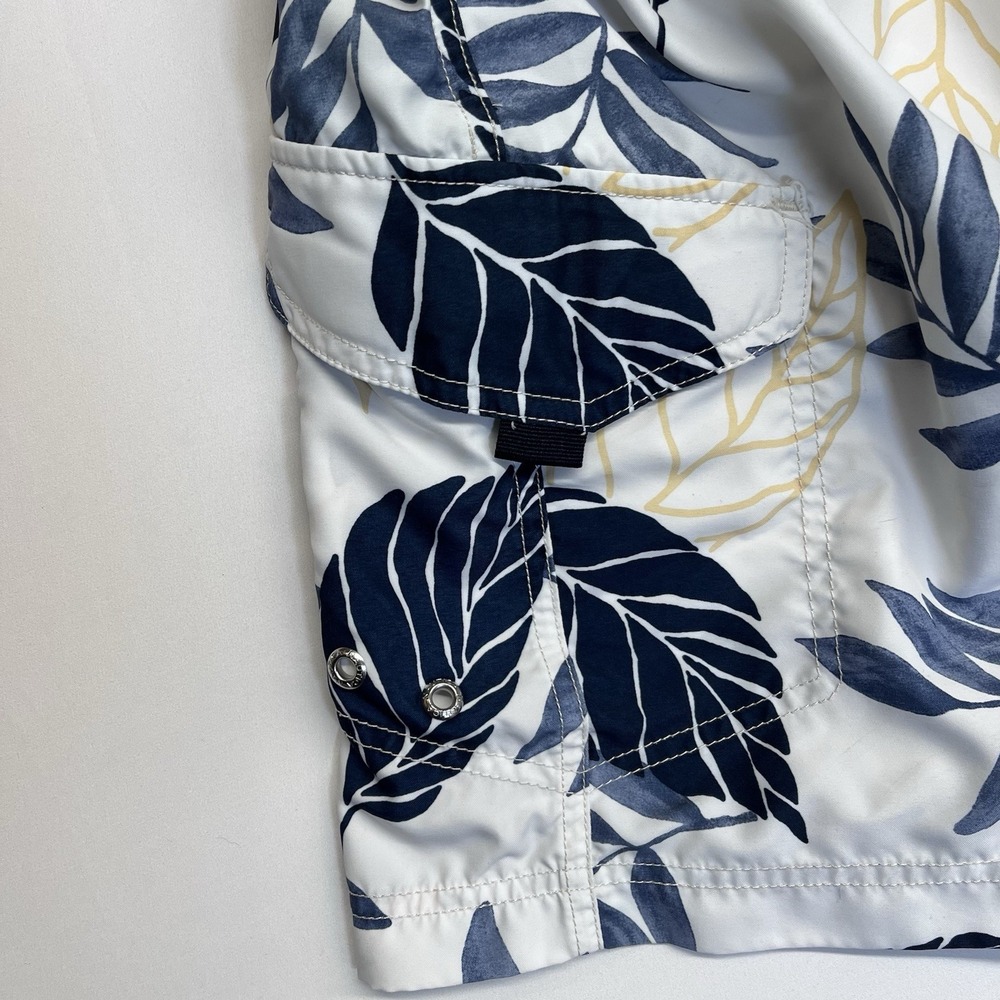Nautica Men Size M 36 Swim Trunks Shorts Hawaiian Tropical Beach Ocean Bathing - Picture 6 of 6
